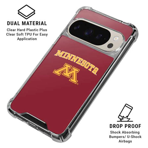 University of Minnesota Collegiate Text Pixel 9/9 Pro Clear Case